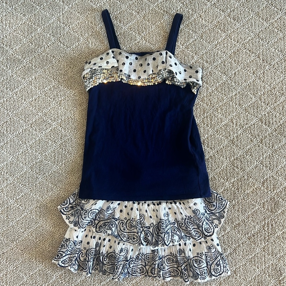 Girls Justice Two piece Outfit Tank and skirt size 10